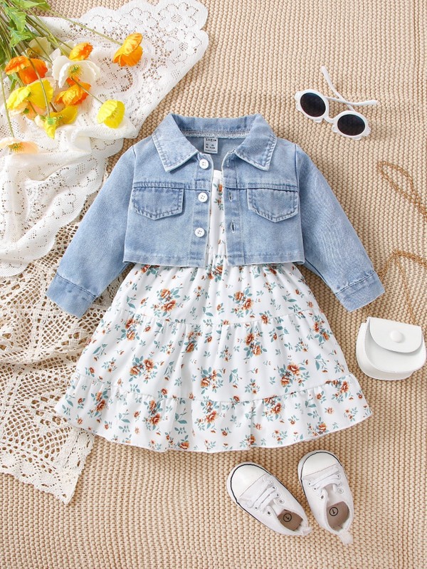 Conjunto Jaqueta e Vestido Floral