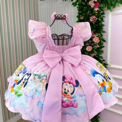 Vestido Temático - Turma do Mickey Baby  