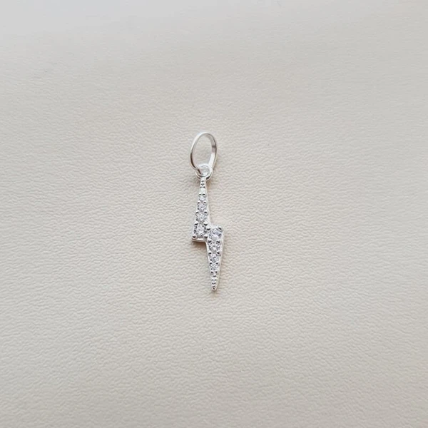 Pingente Zircônia Raio (8) BRANCO TAM-1 MINI