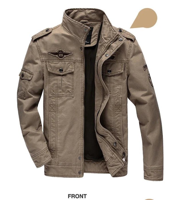 Jaqueta Militar Masculina Plus Size M-6XL - Algodão e Poliéster