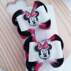 Par de Laço de Cabelo - Minnie 