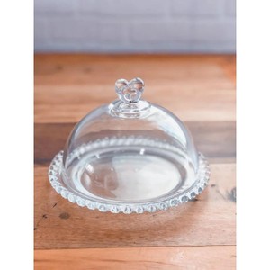 Kit Queijeira e Manteigueira de Cristal Coração Lyor - Transparente