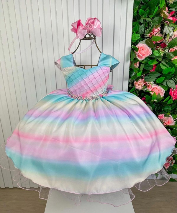 Vestido temático - Inspiração Arco-íris 