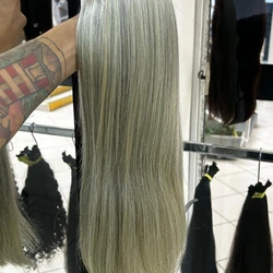 Cabelo Vietnamita Loiro Mesclado 55cm - 100gr