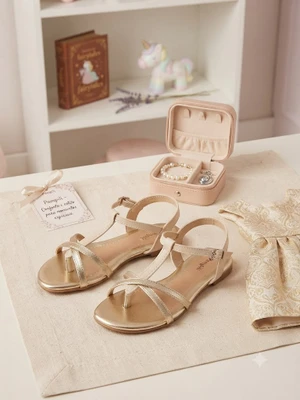 SANDALIA PAMPILI SAND TWIGGY NUDE/DOURADO SINT 668002 