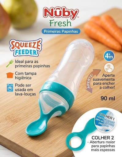 COLHER ALIMENTADOR AZUL