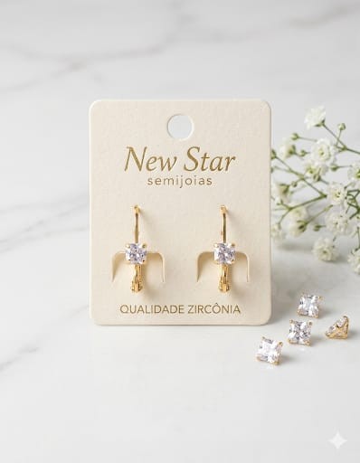 BRINCO NEW START ARGOLINHA DE ZIRCONIA ANTIALERGICO