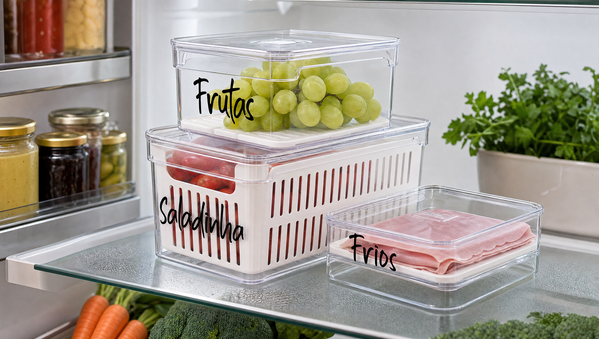 KIT ORGANIZADOR DE GELADEIRA CLEAR 3UN