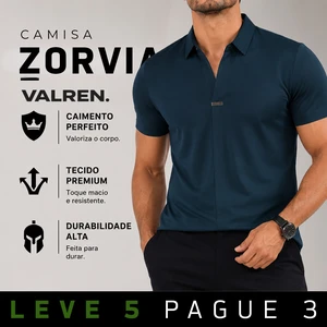 [LEVE 5 PAGUE 3] Camisa Masculina Zorvian em Seda Gelo Premium (Luxo em Cada Detalhe)