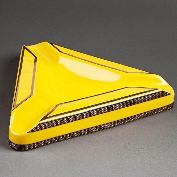 Cinzeiro de Ceramica para 3 Charutos Motier - Amarelo