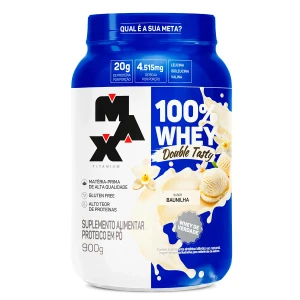 100% WHEY PROTEIN - MAX TITANIUM - POTE 900G - DOUBLE TASTY