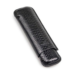 Porta 2 Charutos em Couro Nerone Snake - Preto