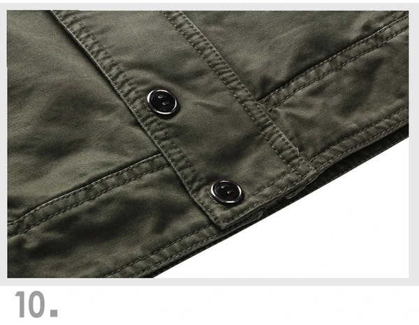 Jaqueta Militar Masculina Plus Size M-6XL - Algodão e Poliéster