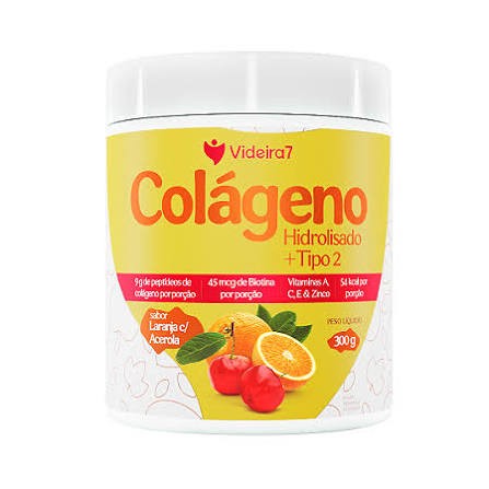 Colágeno Hidrolisado Tipo II sabor Laranja c/ Morango 200g - Videira7