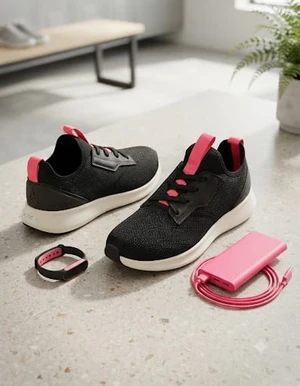 TENIS FLASH PRETO/CORAL KLIN INFANTIL - 247003