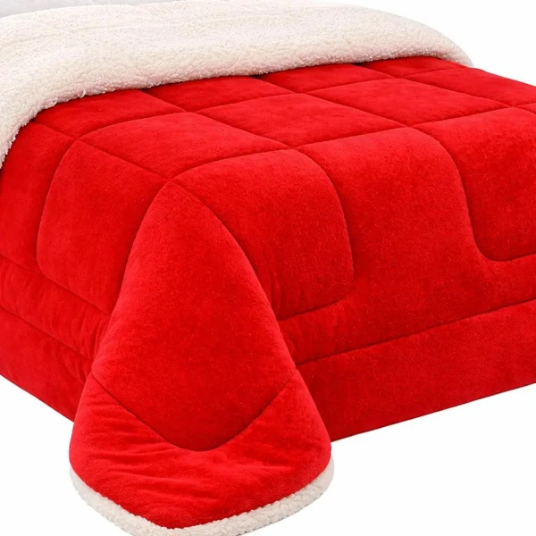 Coberdrom Dupla Face Sherpa + Manta — Pele de Carneiro