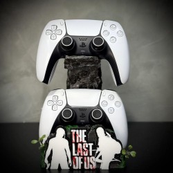 Suporte Premium Duplo Para Controle Ps5/ Ps4 e Xbox The Last Of Us de luxo pintado a mão + CHAVEIRO DE BRINDE Pronta Entrega