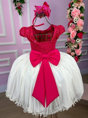 Vestido Glamour - Bordado Aplicações de Borboletas - Pink 