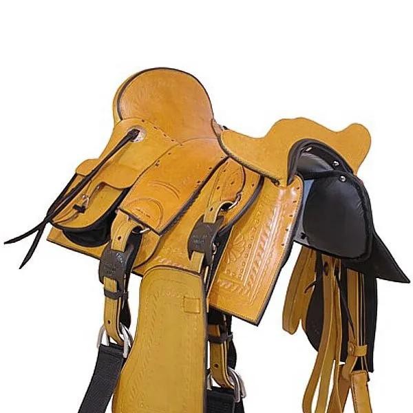 Arreio Socado Completo com Bolsos 15 polegadas (Amarelo)