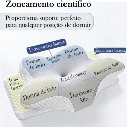 Travesseiro Ortopédico Borboleta em Espuma de Memória Ergonômico