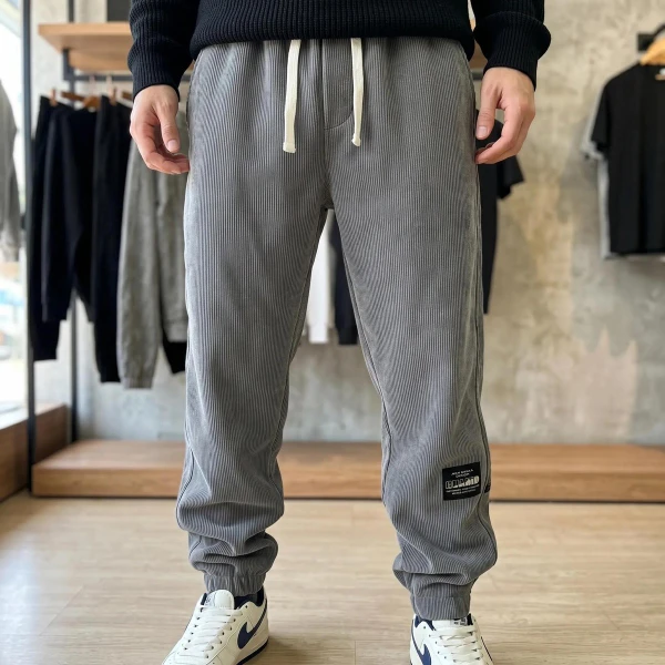 [Leve 3, Pague Só 2!] Calça Ares Térmica Masculina em Veludo Cotelê e Forro Peluciado de Isolamento e Modelagem Jogger