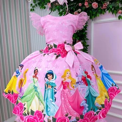 Vestido Temático - Manga Tule - As Princesas  