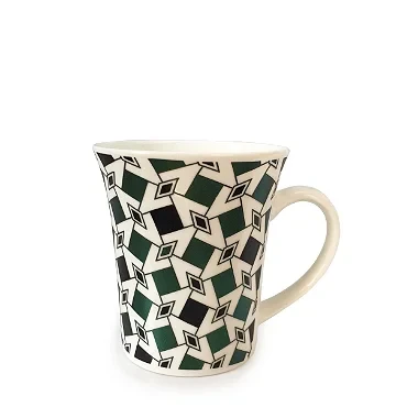 Caneca em Porcelana Losango (350ml) - Verde