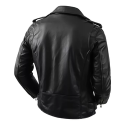 Jaqueta Masculina de Couro com Cinto Frontal