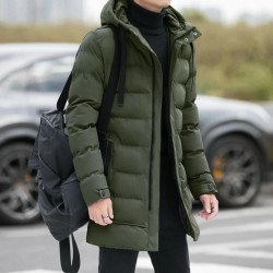 Jaqueta Puffer Masculina Alongada Celesto
