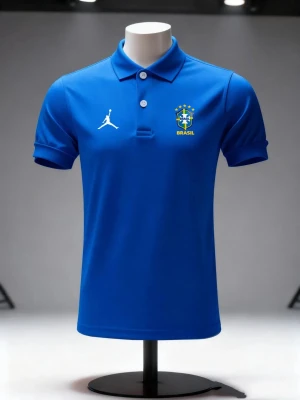 Camiseta Polo Brasil Premium Nike Azul