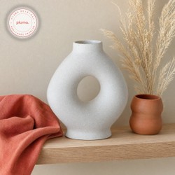 Vaso Decorativo em Cerâmica Vazado 20cm
