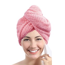 Toalha de cabelo de cor sólida Touca de cabelo seca texturizada 9,8 