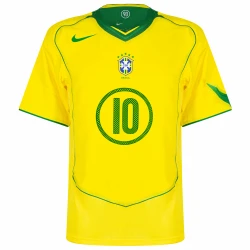 Camisa Seleção Brazil 2004/05 Ronaldinho 10 Modelo Retrô 