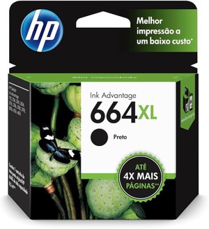 Cartucho HP 664XL Preto F6V31AB