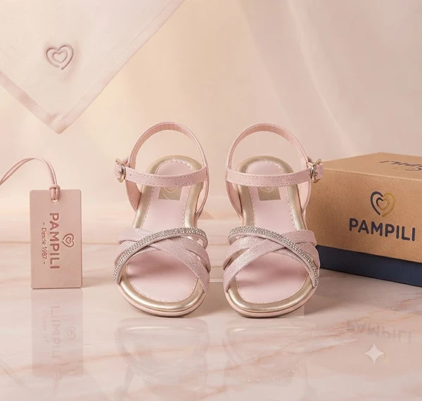 SANDALIA PAMPILI INFANTIL KISS ROSA BALE 60482 