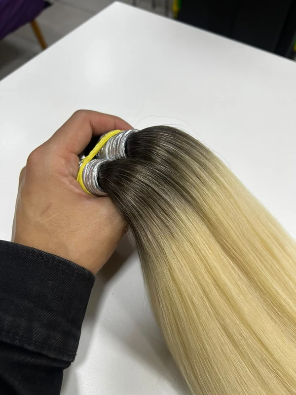 Cabelo Vietnamita Loiro Raiz Escura 65cm - 100gr