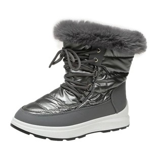 Bota Feminina Impermeável de Cadarço com Plataforma Para Inverno