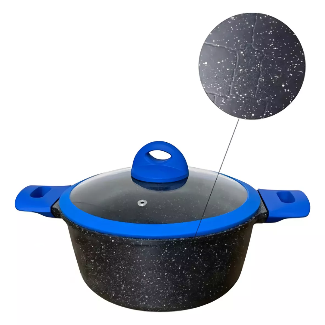 Jogo de Panelas 5 Peças Revestido em Cerâmica Granito Antiaderente – Ideal para Todos os Fogões — foto 12