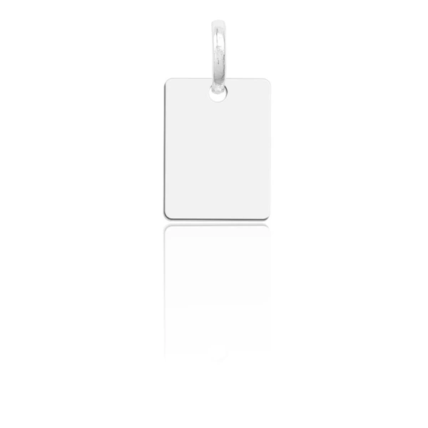 Pingente Laser Formato Retangular Liso 12X16MM
