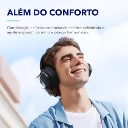 Fone Headphone Anker Soundcore SPACE Q45 Wireless Over-Ear Cancelamento de Ruidos Preto - A3040011-G