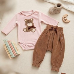 CONJUNTO BODY C/ CULOTE VELUDO DE MALHA COLETE/VELUDO ONDULE ELOA ROSA 0101 UPI ULI