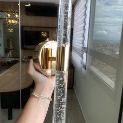 Luminária Arandela Dourada Cristal