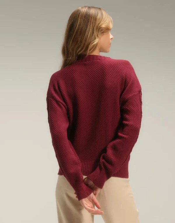 Blusa Trançada Varena De Inverno Velour
