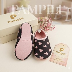 SAPATILHA PAMPILI BEM-ME-QUER PRETO/ROSA GLACE TEC 648002 