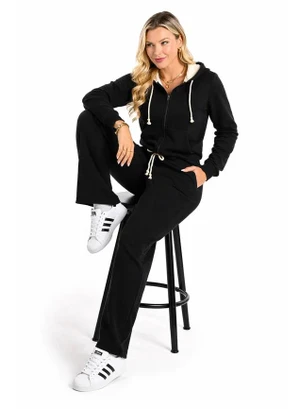 Conjunto Moletom Peluciado Basic Preto