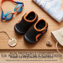TENIS NEW CONFORT PRETO/LARANJA KLIN - 179086 