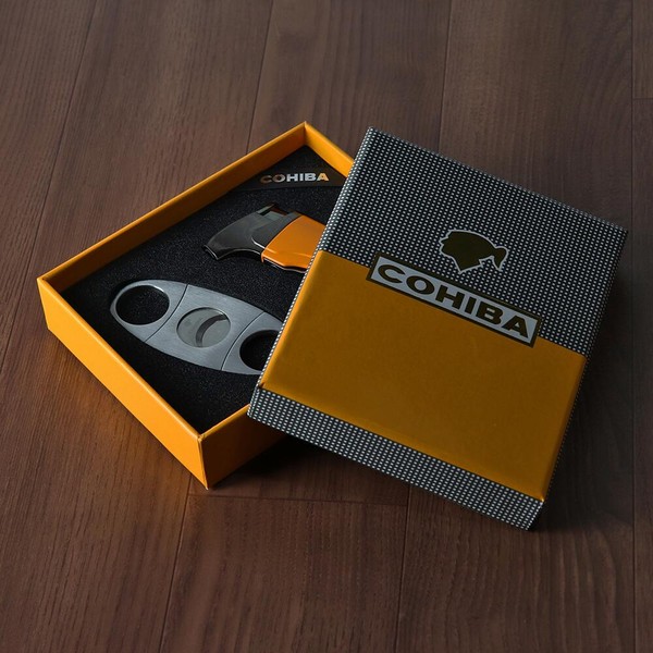 Kit Cohiba - Cortador Metal e Isqueiro (1 chama)