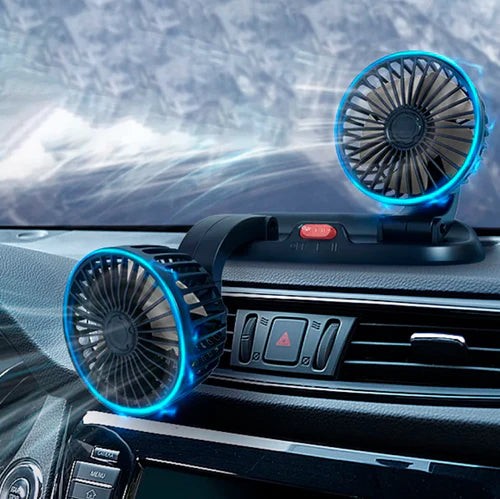 Ventilador Duplo Automotivo Portátil - BreezeDrive 