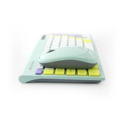 Kit Teclado e Mouse Sem Fio C3Tech Verde - K-W71GN