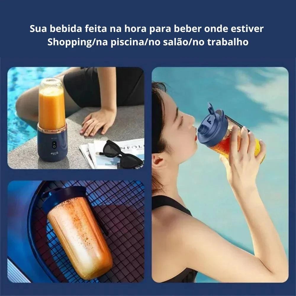 Mini Liquidificador Portátil prático e fácil de usar  - 400ml com 6 Lâminas 19% OFF — foto 9
